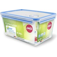 emsa Frischhaltedose CLIP & CLOSE 16.2 cm hoch 8,0 l transparent, blau von EMSA