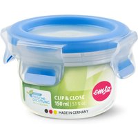 emsa Frischhaltedose CLIP & CLOSE 5.9 cm hoch 0,15 l transparent, blau von EMSA