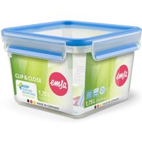 emsa Frischhaltedose CLIP & CLOSE 11.1 cm hoch 1,75 l transparent, blau von EMSA