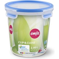 emsa Frischhaltedose CLIP & CLOSE 16.3 cm hoch 2,0 l transparent, blau von EMSA