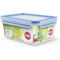 emsa Frischhaltedose CLIP & CLOSE 9.9 cm hoch 2,2 l transparent, blau von EMSA