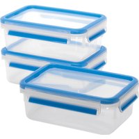 EMSA Frischhaltedose Clip & Close 1l 3er Set blau von EMSA