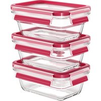 [NEUWERTIG] Emsa Clip & Close Frischhaltedose 0.45 L, 0.45 L, 0.45 L 3er Set Glas Mit Deckel B-Ware von EMSA
