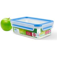 emsa Frischhaltedose CLIP & CLOSE 7,0 cm hoch transparent 1,0 l, 1 St. von EMSA