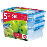 emsa Frischhaltedosen-Set CLIP & CLOSE transparent 0,15/0,2/0,55/1,0/3,7 l, 1 Set emsa Frischhaltedosen-Set CLIP & CLOSE transparent 0,15/0,2/0,55/1,0/3,7 l, 1 Set von EMSA