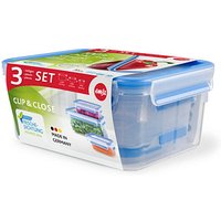 emsa Frischhaltedosen-Set CLIP & CLOSE transparent 0,55/1,0/2,2 l, 1 Set von EMSA