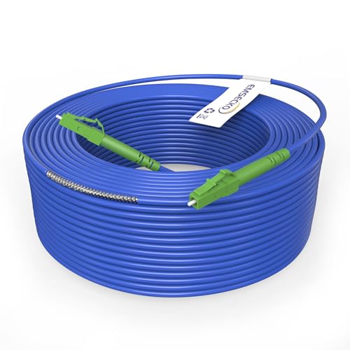 EMSECKO Gepanzerte Glasfaserkabel LC/APC auf LC/APC LSZH 3.0mm Singlemode Simplex für Telekommunikation, Rechenzentren, FTTH von EMSECKO