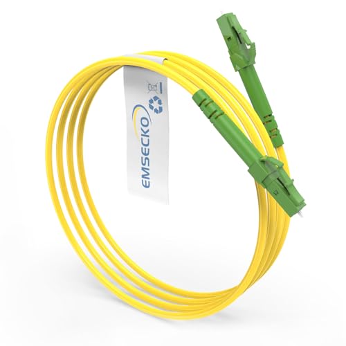 EMSECKO Glasfaser-Kabel LC/APC auf LC/APC OS2 Singlemode Simplex 9/125μm (3M) - Kompakte Hochleistung für verlässliche Datenübertragung über kurze Distanzen von EMSECKO