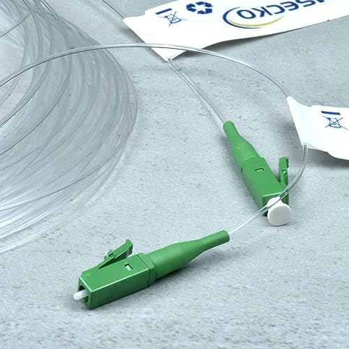 EMSECKO LWL Patchkabel LC/APC zu LC/APC unsichtbare Singlemode Glasfaser-Patchkabel, 0,9 mm Kabeldurchmesser, Transparente Kabelummantelung, Geeignet für FTTH-Hausvernetzung (10M) von EMSECKO