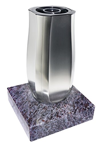 Grabvase 06 montiert auf Granitsockel (Orion) von EMSL06 Granitsockel