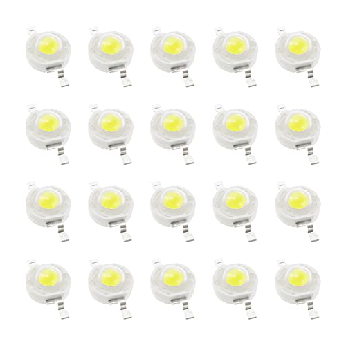 EMSea 100 Stück Hochleistungs-LED-Perlen-Chip Ersatz-Chips Leuchtdioden-Zubehör für DIY-Beleuchtungskörper Garten-Leuchten Straßenlaternen von EMSea