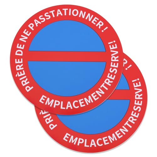 EMSea 2 Stück "Parkverbot Reservierter Standort“ Schilder Wasserdichte und Langlebige Schilder mit der Französischen Aufschrift ''PRIÈRE DE NE PAS STATIONNER!'' PVC-Plattengröße 19.5x19.5cm EMSea 2 Stück "Parkverbot Reservierter Standort“ Schilder Wasserdichte und Langlebige Schilder mit der Französischen Aufschrift ''PRIÈRE DE NE PAS STATIONNER!'' PVC-Plattengröße 19.5x19.5cm von EMSea