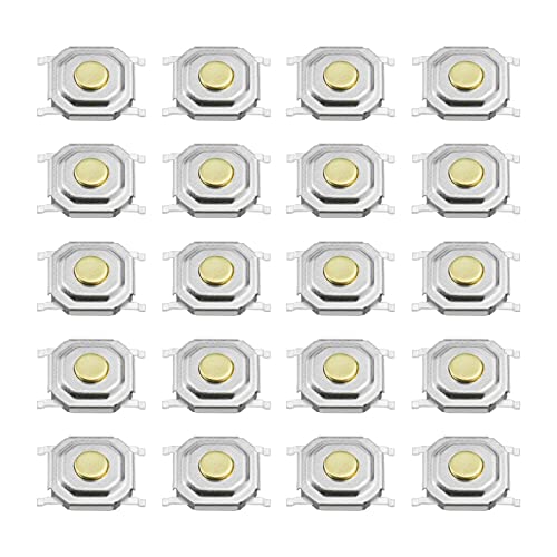 EMSea 20 Stück Mikroschalter Taktiler Druckschalter Kompatibel mit 3C B6 Auto Fernbedienungsschlüssel Audiogeräte Momentaner Taktschalter 5,2 X 5,2 X 1,5 mm von EMSea
