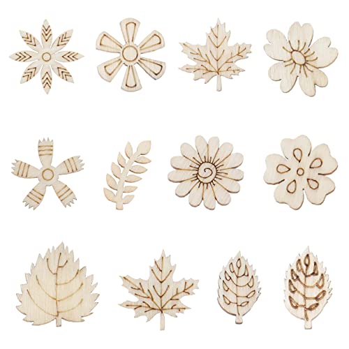 EMSea 200 Stücke Holzausschnitte DIY Dekorative Holzspäne Blumen Blätter Holz Verzierungen Holzkunstdekoration für Heimwerkerhandwerk EMSea 200 Stücke Holzausschnitte DIY Dekorative Holzspäne Blumen Blätter Holz Verzierungen Holzkunstdekoration für Heimwerkerhandwerk von EMSea