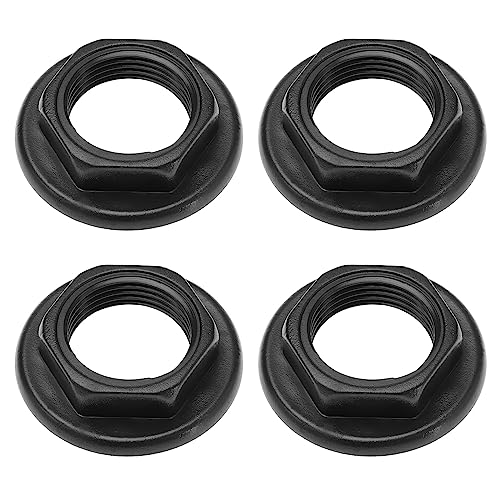 EMSea 4Pcs Sink Tap Back Nut 3/4 inch BSP Plastic Back Nuts Accessories for Bathroom Basin Taps Mixers Round Faced Flanged Back Nuts Home tools Black von EMSea