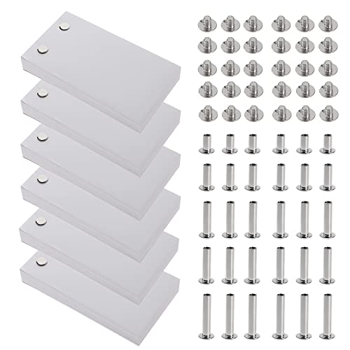 EMSea 6 Stück Blanko Flipbook Zeichenpapier 600 Blatt 1200 Seiten mit abnehmbaren Bindungsschrauben vorgebohrt für Skizzieren Malerei DIY Cartoon Comic Buch Handwerk von EMSea