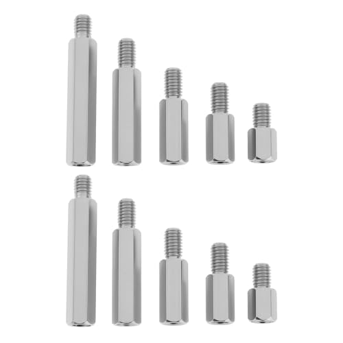 EMSea 10 Stück Einzelkopfbolzen Männlich-weiblich Sechskant-Abstandsschrauben M6 10 Mm 15 Mm 20 Mm 30 Mm 40 Mm Edelstahl PCB Abstandsschrauben für Computerplatinen von EMSea