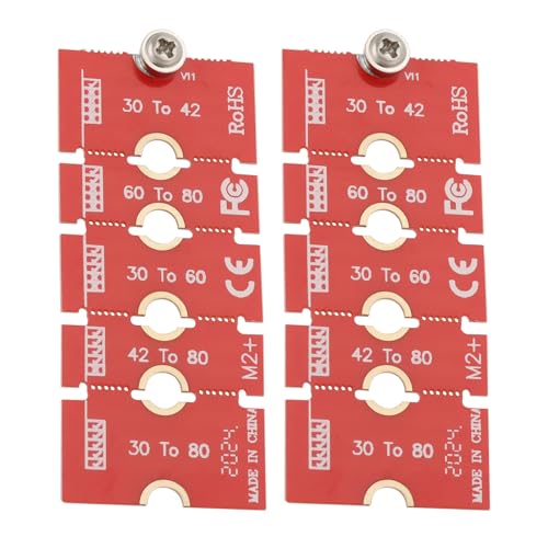 EMSea 2 STÜCKE M2 M.2 NGFF NVME Computergehäuse Länge Verlängerung Adapter 2230 2242 2260 2280 Adapterrack für PC Computergehäuse Rot mit Schraube von EMSea