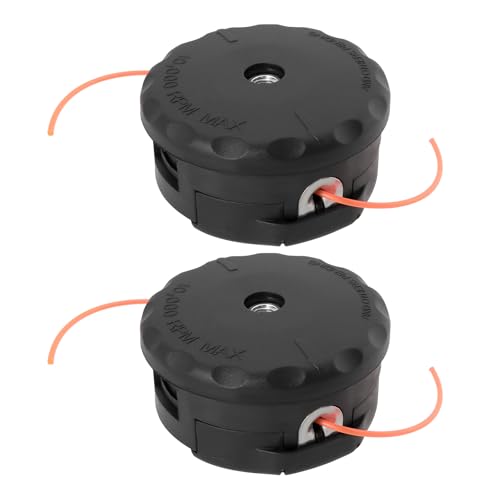 EMSea 2 Stück Trimmerkopf M10 x 1,25 LHF Ersatzkopf für Kabellosen Fadentrimmer Kompatibel mit Dewalt 20 V 60 V DCST922 DCST990 DCST925 Schwarz von EMSea