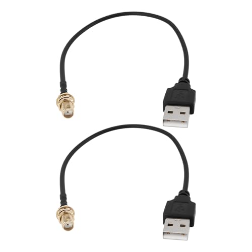 EMSea 2 x SMA-Buchse auf USB-Koaxialkabel-Stecker, RG174-Stecker, Adapter, Länge 20 cm, für elektronische Geräte, Debugging, Signalübertragung, drahtlose Geräte von EMSea