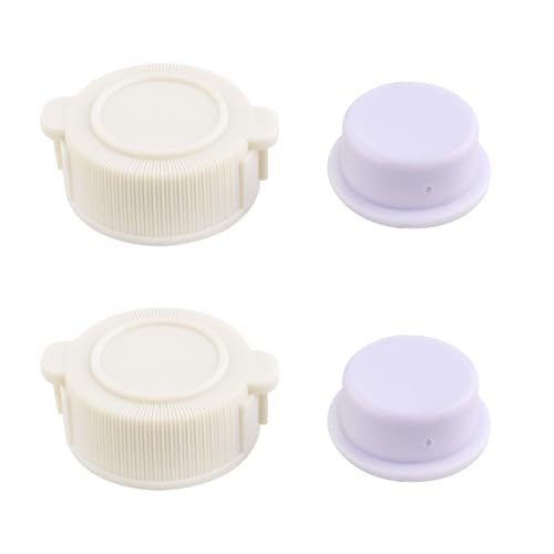 EMSea 2Sets Pool-Ventilkappe Und -Stöpsel Pool-Ablassschraube Zum Anschrauben Pool-Ablasskappe Ersatzteil für Oberirdische Pools Kompatibel mit Intex 10043 10044 von EMSea