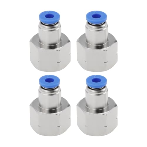 EMSea 4 Stück 4 Mm Rohraußendurchmesser X 1/4 Zoll NPT Innengewinde Push Fit Pneumatischer Verbindungsadapter Gerader Push-to-Connect-Adapter für Luftarmaturen EMSea 4 Stück 4 Mm Rohraußendurchmesser X 1/4 Zoll NPT Innengewinde Push Fit Pneumatischer Verbindungsadapter Gerader Push-to-Connect-Adapter für Luftarmaturen von EMSea
