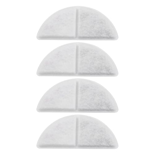 EMSea 4 Stück halbrunder Wasserbrunnenfilter Katzenfilter Ersatz 13,7 x 6,8 cm kompatibel mit CT-CYD008-RP Brunnen von EMSea