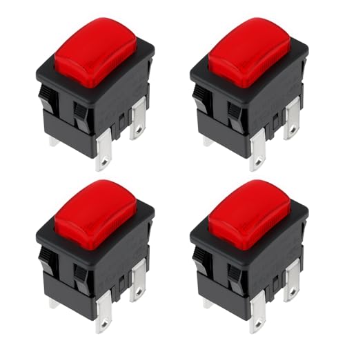 EMSea 4 Stücke 250 V 16A Selbst-Lock Auf Aus-druckknopf Wippschalter PS21-16 von EMSea