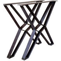 Tischbeine X Tischgestell Tischkufen Metall Frame Tischbein Tisch Gestell Loft Hairpin von EMTSMetall