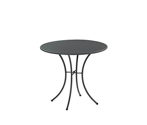 EMU Tisch für den Außenbereich Pigalle Kiss Durchmesser 80 cm aus verzinktem und pulverbeschichtetem Eisen - Farbe Antik Eisen Muster 22 - Produkt Made in Italy von Emu