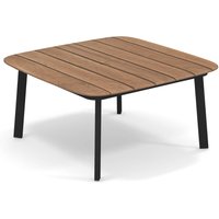 Emu - Shine Outdoor Beistelltisch 79 x 79 cm, Teak / schwarz von EMU