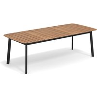 Emu - Shine Outdoor Tisch 225 x 100 cm, Teak / schwarz von EMU