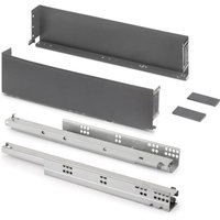 Aussenschublade Simplex 25kg Höhe 122mm, Tiefe 440mm, Stahl, Anthrazitgrau - Emuca Aussenschublade Simplex 25kg Höhe 122mm, Tiefe 440mm, Stahl, Anthrazitgrau - Emuca von EMUCA