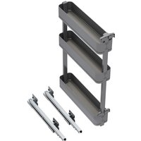 Emuca Flaschenregal seitlich ausziehbar Harmony mit Soft-Close, Modul Breite 150mm Höhe 800mm, Stahl und Holz, Anthrazitgrau Emuca Flaschenregal seitlich ausziehbar Harmony mit Soft-Close, Modul Breite 150mm Höhe 800mm, Stahl und Holz, Anthrazitgrau von EMUCA