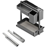 Emuca Harmony-Ausziehregal mit Körben und Zubehör mit Soft-Close, Modul Breite 300mm Höhe 700mm, Stahl und Holz, Anthrazitgrau Emuca Harmony-Ausziehregal mit Körben und Zubehör mit Soft-Close, Modul Breite 300mm Höhe 700mm, Stahl und Holz, Anthrazitgrau von EMUCA