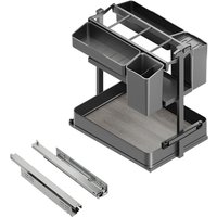 Emuca Harmony-Ausziehregal mit Körben und Zubehör mit Soft-Close, Modul Breite 400mm Höhe 700mm, Stahl und Holz, Anthrazitgrau Emuca Harmony-Ausziehregal mit Körben und Zubehör mit Soft-Close, Modul Breite 400mm Höhe 700mm, Stahl und Holz, Anthrazitgrau von EMUCA