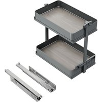 Emuca Harmony-Ausziehwagen mit Soft-Close, Modul Breite 300mm Höhe 700mm, Stahl und Holz, Anthrazitgrau Emuca Harmony-Ausziehwagen mit Soft-Close, Modul Breite 300mm Höhe 700mm, Stahl und Holz, Anthrazitgrau von EMUCA