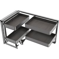 Emuca Harmony Eckauszugssystem für Küchenmöbel, Links, Stahl und Holz, Anthrazitgrau Emuca Harmony Eckauszugssystem für Küchenmöbel, Links, Stahl und Holz, Anthrazitgrau von EMUCA