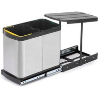 Emuca RecyclingRecyclingbehälterRecycle Inox für die Bodenmontage und manuellen/automatic Auszug in Küchenzeilen, 2x12 Liter Kunststoff und Edelstahl. Emuca RecyclingRecyclingbehälterRecycle Inox für die Bodenmontage und manuellen/automatic Auszug in Küchenzeilen, 2x12 Liter Kunststoff und Edelstahl. von EMUCA