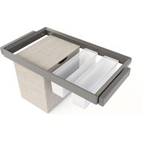 Emuca - Satz aus 2 Hilfstablett, 1 Wäschekorb und ahmen für Schrank Quartz, mit Soft-Close- und Vollauszugsschienen, Modul 60 cm, Titan-Oberfläche Emuca - Satz aus 2 Hilfstablett, 1 Wäschekorb und ahmen für Schrank Quartz, mit Soft-Close- und Vollauszugsschienen, Modul 60 cm, Titan-Oberfläche von EMUCA