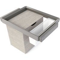 Emuca - Satz aus Hilfstablett, Wäschekorb und ahmen für Schrank Quartz, mit Soft-Close- und Vollauszugsschienen, Modul 70 cm, Titan-Oberfläche Emuca - Satz aus Hilfstablett, Wäschekorb und ahmen für Schrank Quartz, mit Soft-Close- und Vollauszugsschienen, Modul 70 cm, Titan-Oberfläche von EMUCA