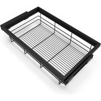 Emuca Set aus Drahtkorb und Gleitrahmen mit sanftem Schließen für Kleiderschrank, verstellbar, Modul 800mm, Schwarz texturiert Emuca Set aus Drahtkorb und Gleitrahmen mit sanftem Schließen für Kleiderschrank, verstellbar, Modul 800mm, Schwarz texturiert von EMUCA