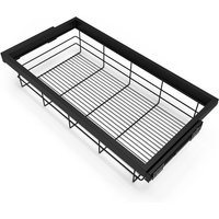 Set aus Drahtkorb- und Gleitrahmenset mit sanftem Schließen für Kleiderschrank, verstellbar, Modul 900mm, Schwarz strukturiert - Emuca Set aus Drahtkorb- und Gleitrahmenset mit sanftem Schließen für Kleiderschrank, verstellbar, Modul 900mm, Schwarz strukturiert - Emuca von EMUCA