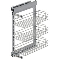 Flaschenregal Suprastar, ausziehbar, mit Schließautomatik, Modul 300mm, Stahl, Verchromt - Emuca Flaschenregal Suprastar, ausziehbar, mit Schließautomatik, Modul 300mm, Stahl, Verchromt - Emuca von EMUCA