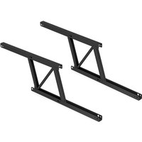Satz Couchtisch Hebemechanismus-Set, ermöglicht das Anheben des Tisches um 135 mm, Stahl, Schwarz lackiert - Emuca von EMUCA