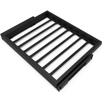 Set aus 7 Hosenträgern und sanft schließendem Gleitrahmen für Kleiderschränke, verstellbar, Modul 600mm, Schwarz texturiert - Emuca Set aus 7 Hosenträgern und sanft schließendem Gleitrahmen für Kleiderschränke, verstellbar, Modul 600mm, Schwarz texturiert - Emuca von EMUCA
