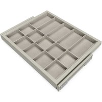 Set aus Organiser Schubladen set mit Soft-Close Auszugsrahmen für Kleiderschrank, verstellbar, Modul 600mm, Steingrau - Emuca Set aus Organiser Schubladen set mit Soft-Close Auszugsrahmen für Kleiderschrank, verstellbar, Modul 600mm, Steingrau - Emuca von EMUCA