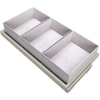 Set aus Tray set, 3 Organisationskörbe und Soft-Close-Führungsrahmen für Kleiderschränke, verstellbar, Modul 900mm, Steingrau - Emuca Set aus Tray set, 3 Organisationskörbe und Soft-Close-Führungsrahmen für Kleiderschränke, verstellbar, Modul 900mm, Steingrau - Emuca von EMUCA