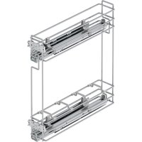 Emuca - Suprastar abnehmbarer Flaschenhalter mit Soft-Closing, 150-mm-Modul, Stahl, Chrom von EMUCA
