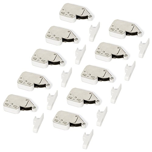 Emuca 1275415 Automatisches Schloss für Möbeltür, Set aus 10 Stück, Weiß Emuca 1275415 Automatisches Schloss für Möbeltür, Set aus 10 Stück, Weiß von Emuca